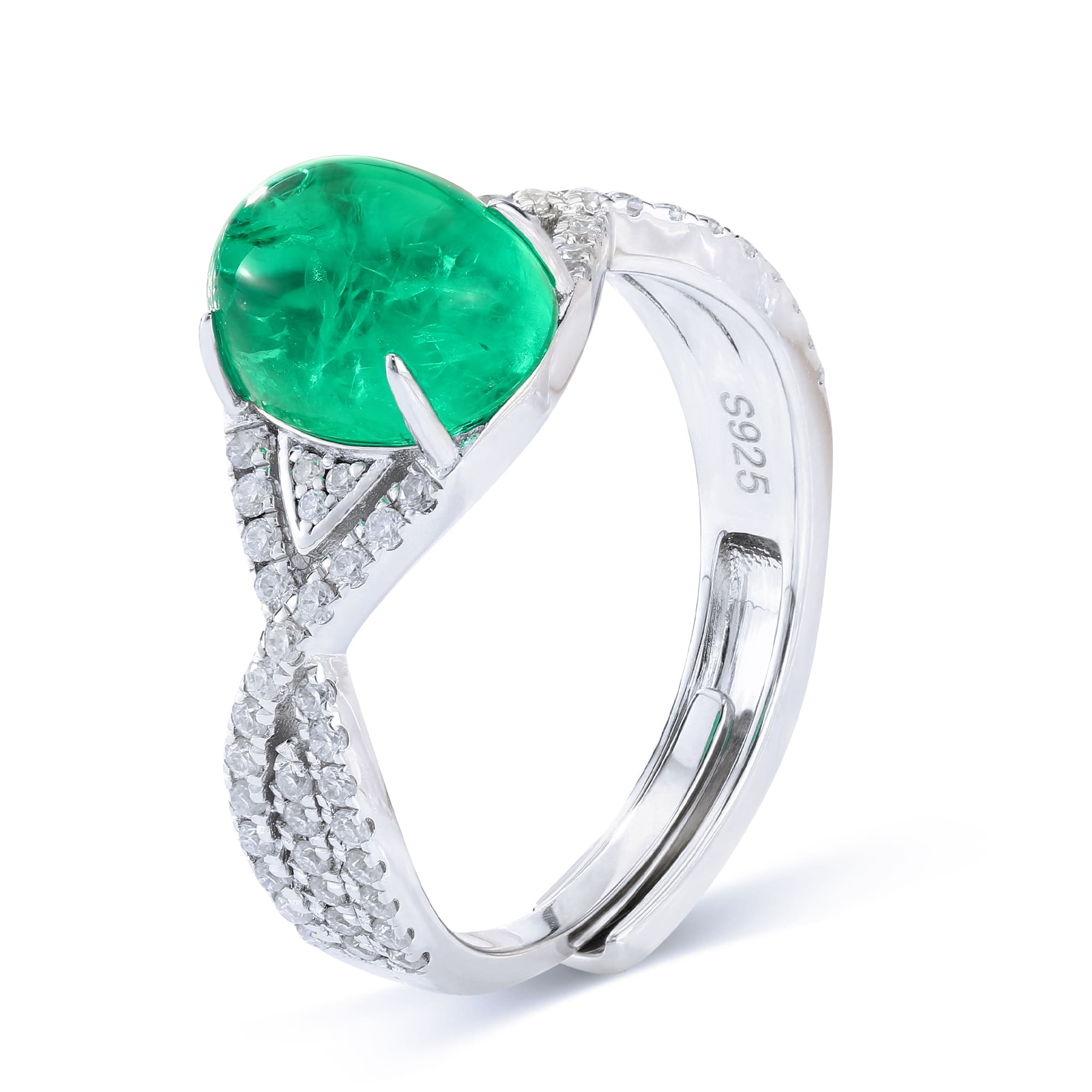 Custom Emerald Rings – Handcrafted Cabochon Emerald Ring