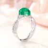 Custom Emerald Rings – Handcrafted Cabochon Emerald Ring