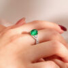 Custom Emerald Rings – Handcrafted Cabochon Emerald Ring